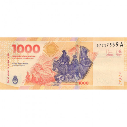 Аргентина 1000 песо 2023 год - UNC