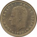 Испания 1 песета 1980 год - ЧМ по футболу (81 внутри звезды)
