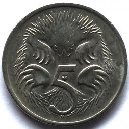 Австралия 5 центов 1978 год - Ехидна