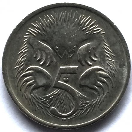 Австралия 5 центов 1978 год - Ехидна