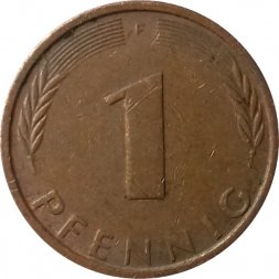 ФРГ 1 пфенниг 1973 год (F)
