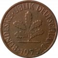 ФРГ 1 пфенниг 1973 год (F)
