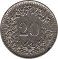 Швейцария 20 раппенов 2013 год