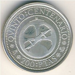 Испания 200 песет 1989 год