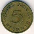 ФРГ 5 пфеннигов 1980 год - D