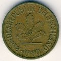 ФРГ 5 пфеннигов 1980 год - D