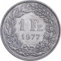 Швейцария 1 франк 1977 год