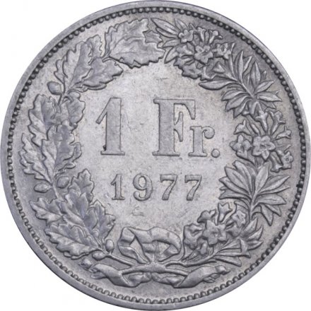 Швейцария 1 франк 1977 год