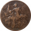 Франция 5 сантимов 1907 год