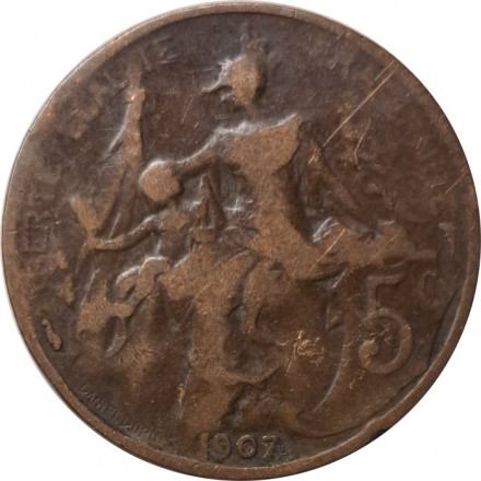 Франция 5 сантимов 1907 год