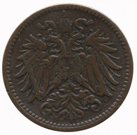 Австрия 1 геллер 1914 год - Герб