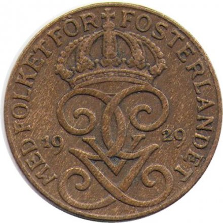 Швеция 1 эре 1929 год