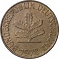 ФРГ 10 пфеннигов 1978 год - F