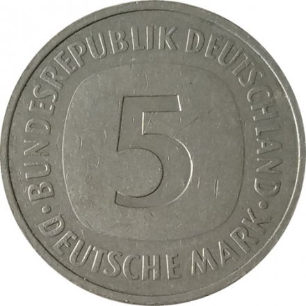 ФРГ 5 марок 1990 год  J
