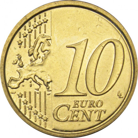 Италия 10 евроцентов 2010 год