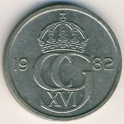 Швеция 50 эре 1982 год - Король Карл XVI Густав