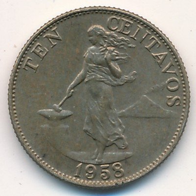 Филиппины 10 сентаво 1958 год