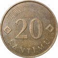 Латвия 20 сантимов 2007 год