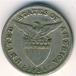 Филиппины 5 сентаво 1934 год