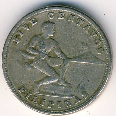 Филиппины 5 сентаво 1934 год