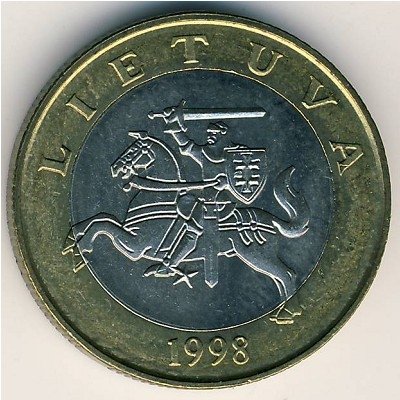 Литва 2 лита 1998 год