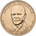 США 1 доллар 2015 год - Дуайт Эйзенхауэр (D)