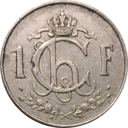 Люксембург 1 франк 1957 год - Рабочий-пудлинговщик