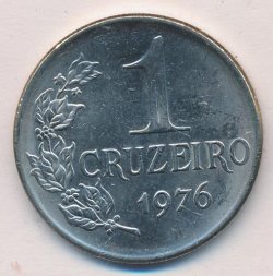 Бразилия 1 крузейро 1976 год