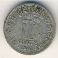 Цейлон 10 центов 1897 год