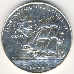 Монета Самоа 10 тала 1979 год
