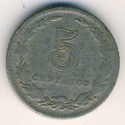 Аргентина 5 сентаво 1906 год