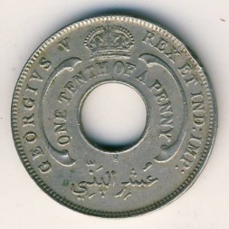 Британская Западная Африка 1/10 пенни 1914 год