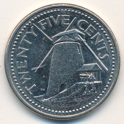 Барбадос 25 центов 2003 год