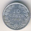 Нидерланды 10 центов 1903 год