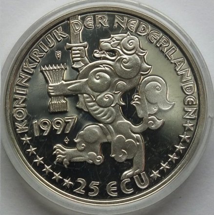 Нидерланды 25 экю 1997 год