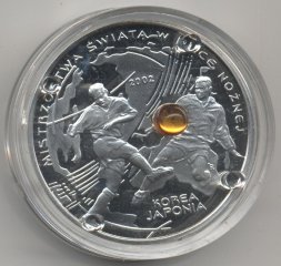 Польша 10 злотых 2002 год - ЧМ по футболу 2002. Корея-Япония