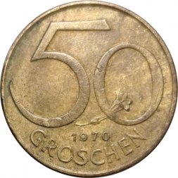 Австрия 50 грошей 1970 год