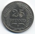 Германия 25 пфеннигов 1912 год (F)