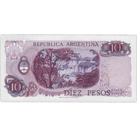 Аргентина 10 песо 1973-1976 года (Decreto Ley) - UNC