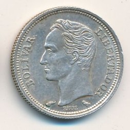 Монета Венесуэла 50 сентимо 1960 год - Симон Боливар