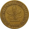 ФРГ 10 пфеннигов 1968 год - D