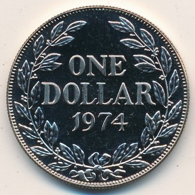 Либерия 1 доллар 1974 год
