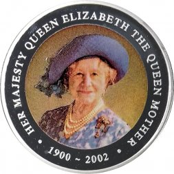 Острова Кука 1 доллар 2002 год - Её Величество Елизавета Королева Мать