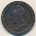 Либерия 2 цента 1847 год