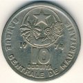 Мавритания 10 угий 1974 год