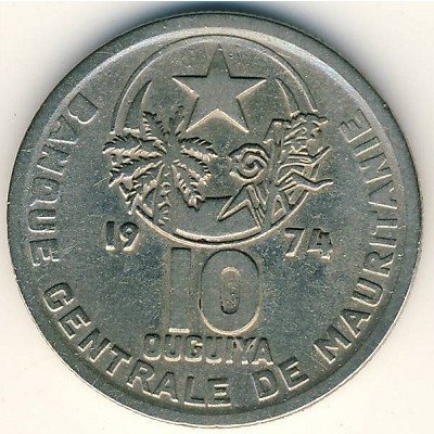 Мавритания 10 угий 1974 год