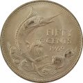 Багамские острова 50 центов 1969 год - Атлантический голубой марлин