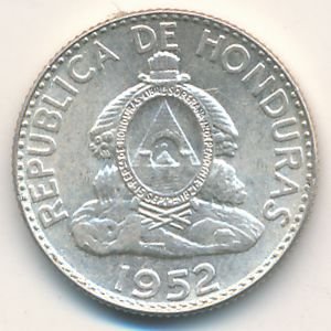 Гондурас 20 сентаво 1952 год - Индейский вождь Лемпира