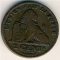 Бельгия 2 сантима 1902 год