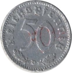Третий Рейх 50 рейхспфеннигов 1940 год (D)